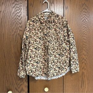 Natural Life Floral Corduroy Button Up Shirt